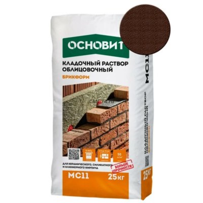 Кладочный раствор Графит 023 ОСНОВИТ БРИКФОРМ МС11 (25 кг)