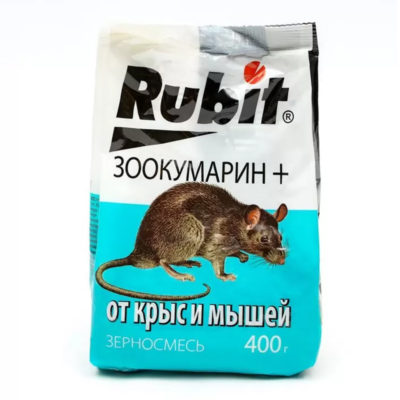 Рубит Зоокумарин+ от крыс и мышей (зерносмесь) 400г