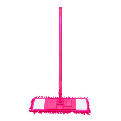 Швабра плоская вермишель микрофибра фуксия 41*13см.