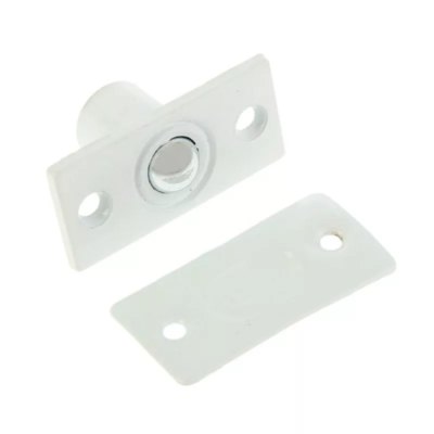 Защелка шариковая белая