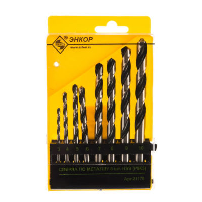 Набор сверел по металлу 8пред.