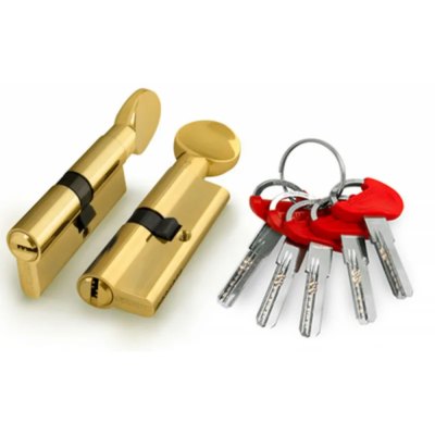 Цилиндровый механизм 100ZM/70 PB (30+10+30) латунь