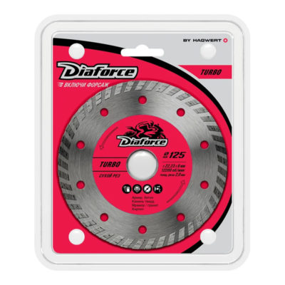 Диск алмазный  ТУРБО 125мм сухой рез