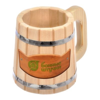 Кружка бондарная 1 л липа