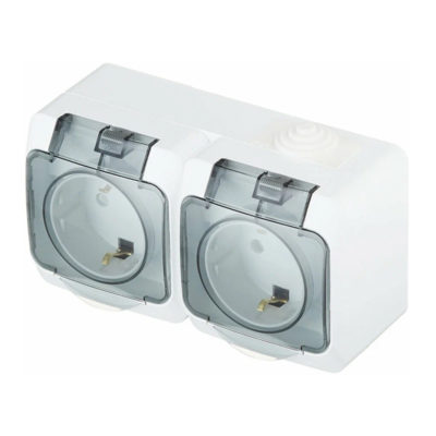 РА16-303 Блок (роз. 2 местн. 16А ОУ белая с/з