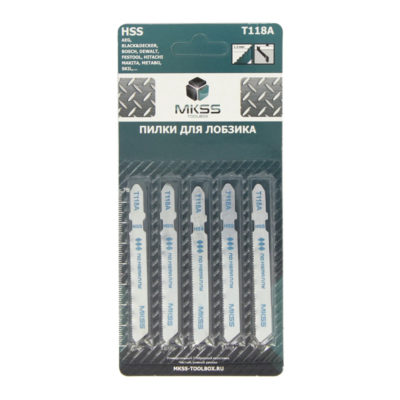 Пилки для лобзика Т118А универсаллые MKSS-TOOLBOX
