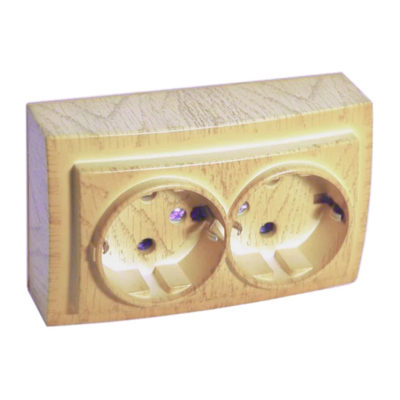 Nilson THEMIS Розетка 2ОП с/з клен новый