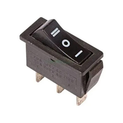 Выключатель клавишн. 10А черный с нейтралью