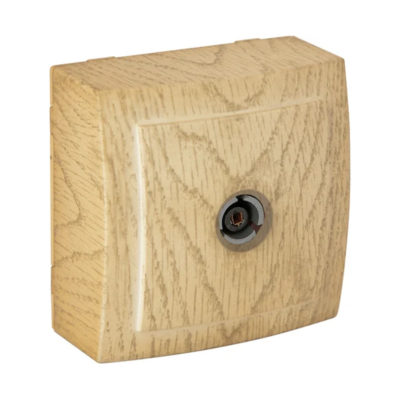 Nilson THEMIS Розетка  TV 1ОП проходная клен новый