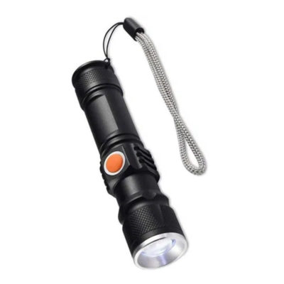 Фонарь карманный аккум. черный металлич. антиудар YY-515