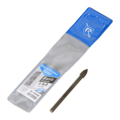 Сверло по стеклу и керамике RennBohr Basic 6*65мм 2 грани