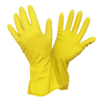 Перчатки хозяйственные желтые (М)