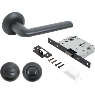 Комплект д/сантех. двери Аллюр Поло BL+L7050S мат.черный