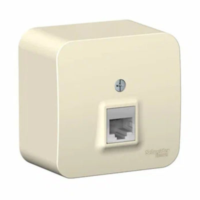 Розетка компьютерная RJ45 ОП молочный BLANCA