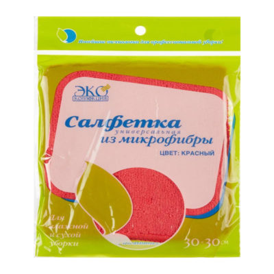 Салфетка для уборки микрофибра 30*30 см 2 шт.