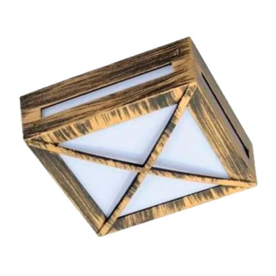 FN53GECH Ecola 3038W светильник мат.квадр.металл черн. бронза IP65 1*GX53