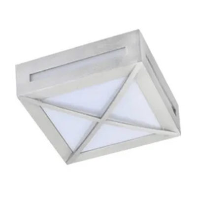 FS53GECH Ecola 3083W светильник мат. квадрат решет.металл. сатин-хром