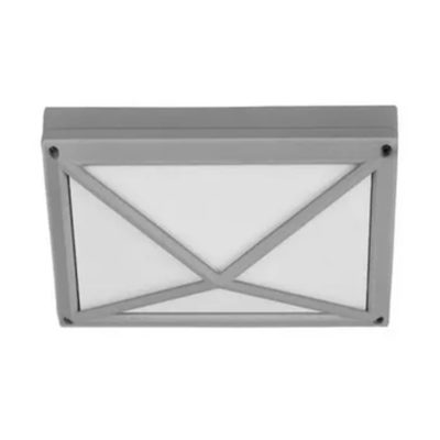 FS53PSECS Ecola B4157S Светильник матов. прямоуг.пирамида серый алюм. 2*GX53 IP62