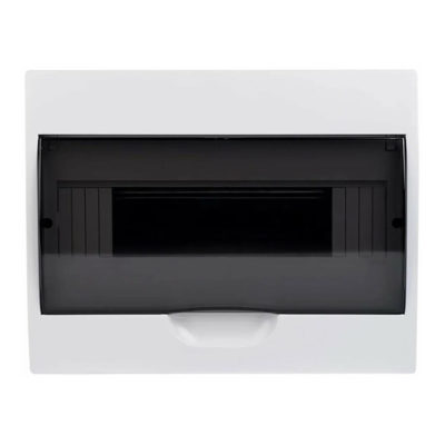Бокс ЩРН-П-12 12 мод. навесной белый с дымч.дверцей Lezard