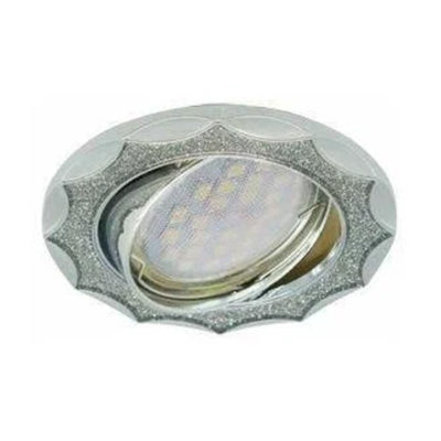 Ecola DL36 MR16 GU5.3 FS1613EFY Светильник литой Звезда серебр.блеск/хром 22*84