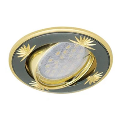 Ecola DL21 MR16 GU5.3 FB1615EFY Светильник Четыре цветка черный хром/золото 23*84