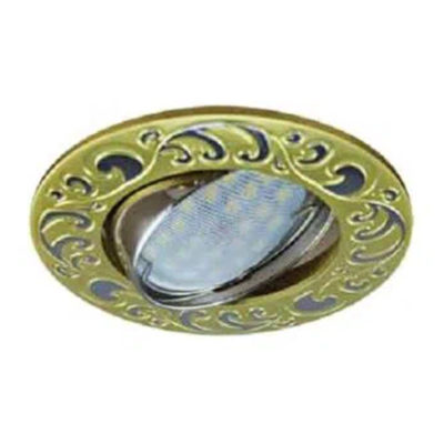 Ecola DL114 MR16 GU5.3 FM1604EFF Светильник литой Лианы 25*90 черн.хром/золото