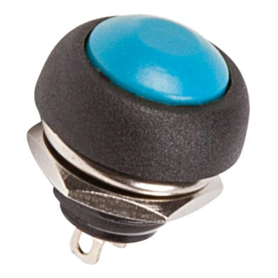 Выключатель-кнопка 250В 1А ON-OFF синяя