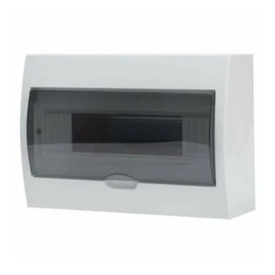 Бокс пластик ЩРН-П-8 8 мод. ОУ белый с дымч.дверцей Lezard