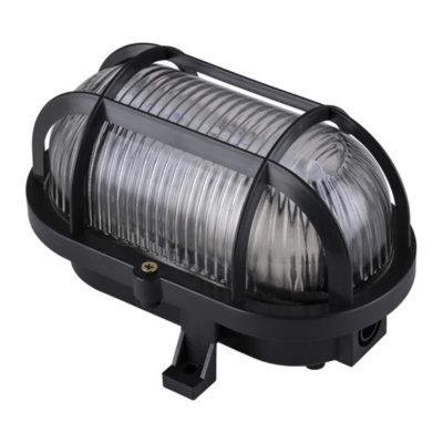 Светильник овал НБП 02-60-004.03У ЧЕРН решет. пластик