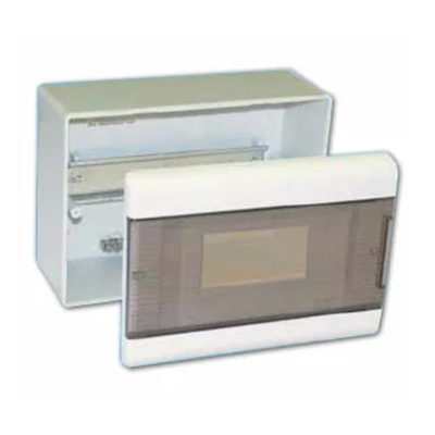 Бокс на 9 мод. с прозрач.крышкой о/у белый