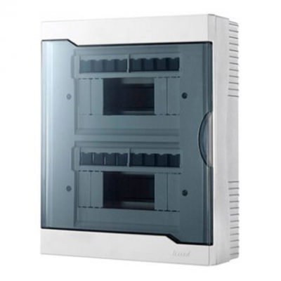 Бокс пластик ЩРН-П-16 16 мод. ОП белый с дымч.крышкой