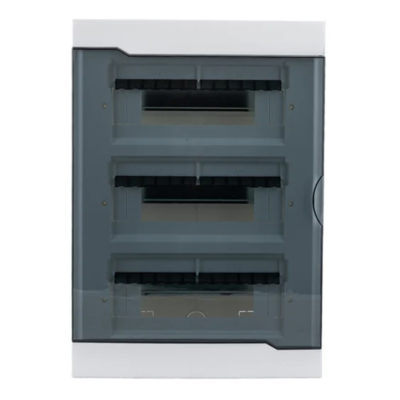 Бокс пластик ЩРН-П-36 36 мод. ОУ белый с дымч.дверцей Lezard