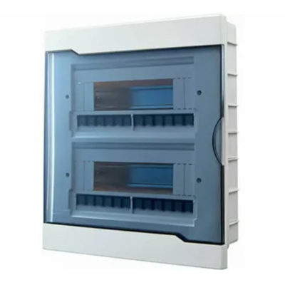 Бокс пластик ЩРВ-П-16 16 мод. СП белый с дымч.дверцей Lezard