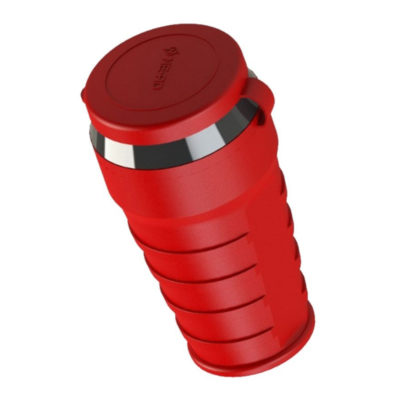 Штепсельное гнездо каучук с крышкой 16А IP44 красный Беларусь