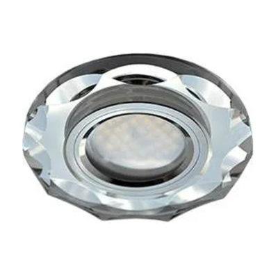 Ecola DL 1653 MR16 GU5.3 Светильник стекло с вогнут.гранями золото/золото 25*90