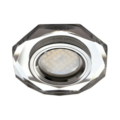 Ecola DL1652 MR16 GU5.3 FC1652EFF Светильник Стекло 8-угольник хром 25*90