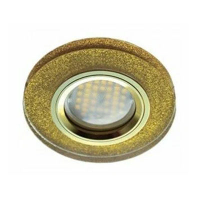 Ecola DL1650 MR16 GU5.3 FG1650EFF Светильник Круг Стекло/золото 25*95