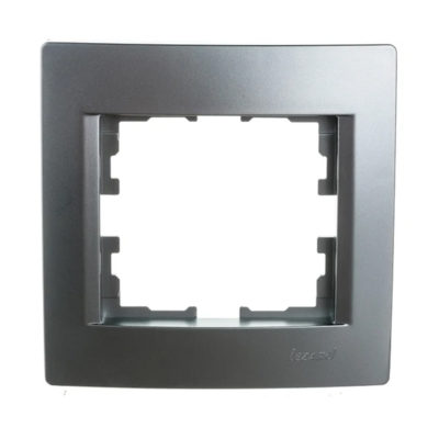 Рамка 1-м горизонтальная Karina Lezard матовое серебро