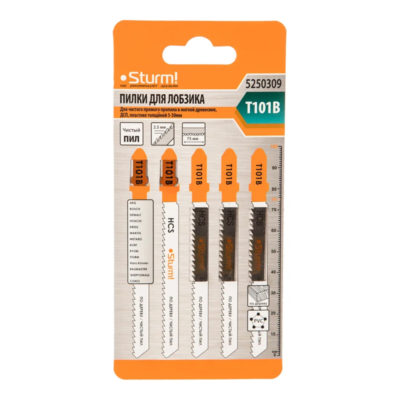 Пилки для лобзика Т101В 5шт. STURM