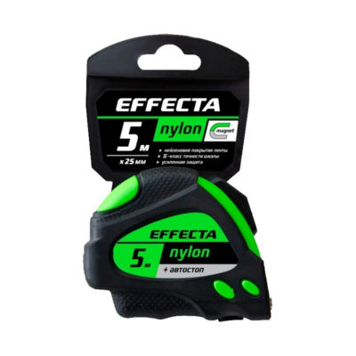 Рулетка EFFECTA Nylon 5 м*25 мм с магнитом