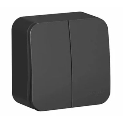 Выключатель 2ОП б/з антрацит BLANCA