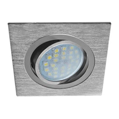 Ecola DL205 MR16 GU5.3 FC16PSECB Светильник литой Квадрат шлиф.алюм/хром 25*92