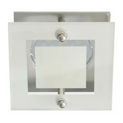 Ecola DL200 MR16 GU5.3 FC16ASECB Светильник Квадрат со стеклом матовый/хром 45*77