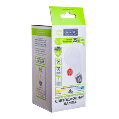 Лампа светодиод.А60 Е27 25 Вт 4500К General