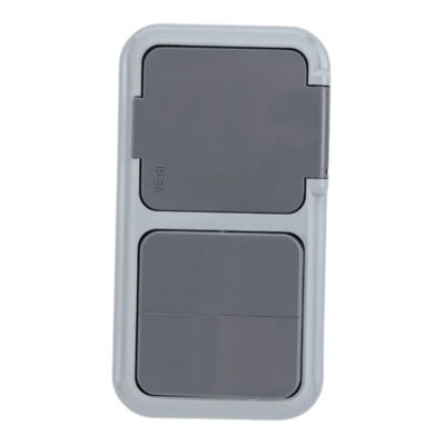 2В-РЦ-655(03) Блок б/з ПРАЛЕСКА АКВА (роз.16А+2 кл. выкл.10А) серый (крышка)