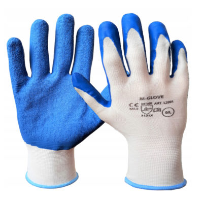 Перчатки  прорезиненные синие