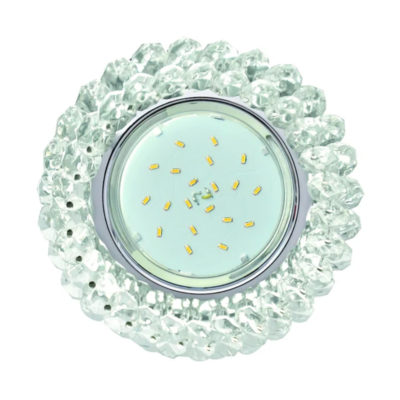 Ecola GX53 H4 5341 FN53RYECB Светильник Круг с хрусталиками мат.хром 56*120