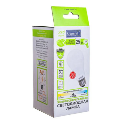 Лампа диод. А60 Е27 25Вт 4500К General