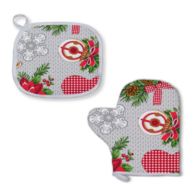 Кухонный набор (прихватка+рукавичка) Рождество