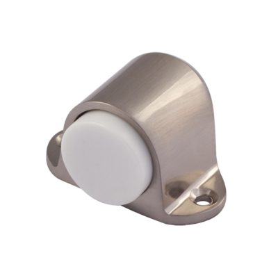 Ограничитель дверной 108 (мат.никель) с бел.резинкой